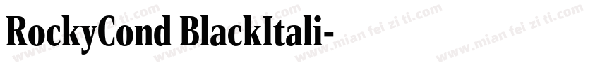 RockyCond BlackItali字体转换